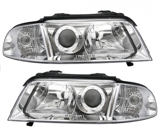 AUDI A4 B5 99-01 - Přední světla H7/H7 DEPO - Chromová