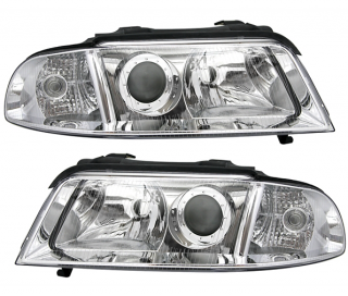 AUDI A4 B5 99-01 - Přední světla H7/H7 TYC - Chromová