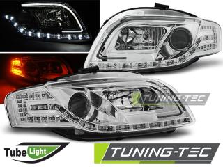 AUDI A4 B7 - Přední světla LED TUBE - Chromová