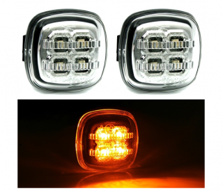AUDI / ŠKODA - Boční blikače LED EAGLE EYES - Chromová