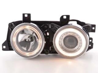 BMW E34/E32 - Přední světla Angel Eyes - Chromová