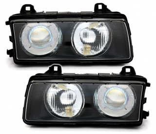 BMW E36 - Přední světla XENON OPTIK H1/H1 DEPO - Černá