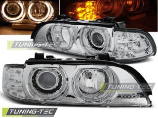 BMW E39 - Přední světla ANGEL EYES DEPO - Chromová