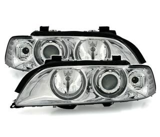 BMW E39 - Přední světla ANGEL EYES EAGLE EYES - Chromová