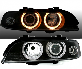 BMW E39 - Přední světla ANGEL EYES XENON D2S DEPO - Černá