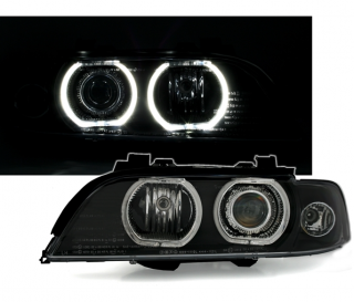BMW E39 - Přední světla LED ANGEL EYES DEPO - Černá