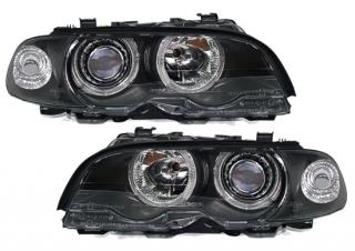 BMW E46 COUPE / CABRIO 99-03 - Přední světla ANGEL EYES DEPO - Černá