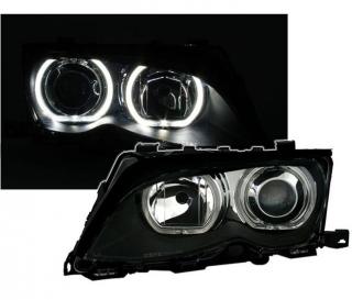 BMW E46 LIMO / TOURING 01-05 - Přední světla ANGEL EYES NEW DEPO - Černá