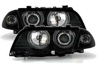 BMW E46 LIMO / TOURING 98-01 - Přední světla ANGEL EYES CCFL - Černá