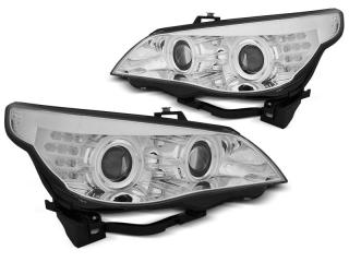 BMW E60/E61 - Přední světla ANGEL EYES CCFL SONAR - Chromová