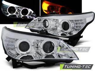 BMW E60/E61 - Přední světla ANGEL EYES - Chromová