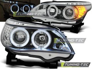 BMW E60/E61 - Přední světla ANGEL EYES - Chromová