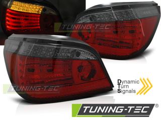 BMW E60 LCI 07-09 - Zadní světla LED DYNAMICKÝ BLIKAČ - Červená/Kouřová