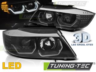 BMW E90 / E91 05-08 - Přední světla ANGEL EYES 3D - Černá