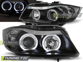 BMW E90 / E91 - Přední světla Angel Eyes SONAR - Černá