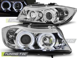 BMW E90 / E91 - Přední světla Angel Eyes SONAR - Chromová