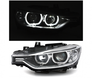 BMW F30 / F31 - Přední světla ANGEL EYES XENON LOOK H7/H7 DEPO - Černá