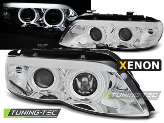 BMW X5 E53 03-06 - Přední světla Angel Eyes Xenon - Chromová