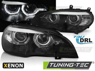 BMW X5 E70 07-10 - Přední světla ANGEL EYES 3D LED XENON D1S - Černá