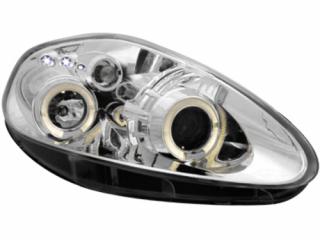 FIAT GRANDE PUNTO - Přední světla Angel Eyes - Chromová