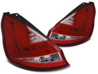 FORD FIESTA MK7 12-15 - Zadní světla LED BAR JUNYAN - Červená
