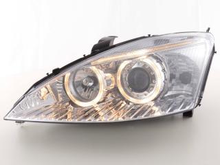 FORD FOCUS MK1 98-01 - Přední světla Angel Eyes - Chromová