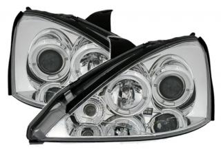 FORD FOCUS MK1 98-01 - Přední světla Angel Eyes - Chromová