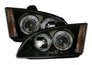 FORD FOCUS MK2 04-08 - Přední světla Angel Eyes - Černá