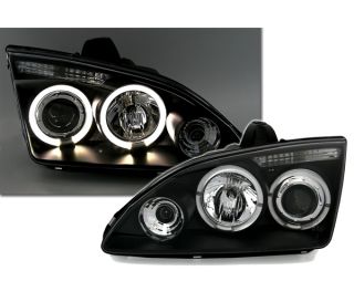 FORD FOCUS MK2 04-08 - Přední světla Angel Eyes - Černá