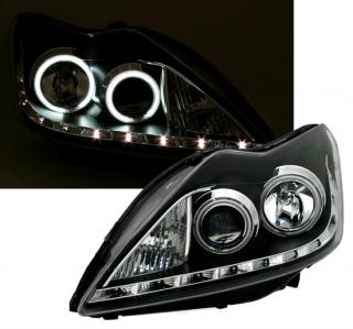 FORD FOCUS MK2 08-11 - Přední světla Angel Eyes CCFL - Černá