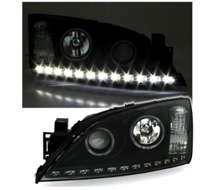 FORD FOCUS MK3 00-07 - Přední světla ANGEL EYES LED EAGLE EYES - Černá