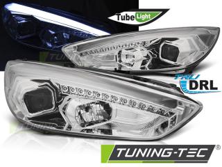 FORD FOCUS MK3 2015 - Přední světla DRL LED JUNYAN - Chromová