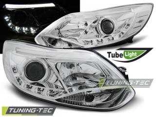 FORD FOCUS MK3 - Přední světla TUBE LIGHT - Chromová