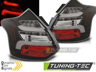 FORD FOCUS MK3 - Zadní světla LED BAR DYNAMICKÝ blikač - Černá