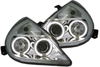 FORD KA - Přední světla Angel Eyes - Chromová