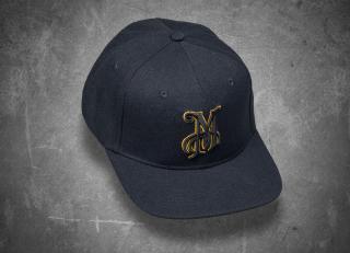 Meguiar's  M  Logo Snapback - černá kšiltovka snapka se zlato-černým 3D logem