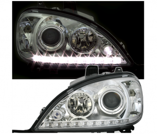 MERCEDES ML W163 98-01 - Přední světla DAYLIGHT H7/H7 DEPO - Chromová