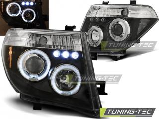 NISSAN NAVARA D40/PATHFINDER 05-10 - Přední světla ANGEL EYES JUNYAN - Černá