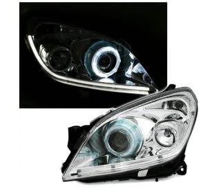 OPEL ASTRA H - Přední světla ANGEL EYES XENON D2S/H9 EAGLE EYES - Chromová