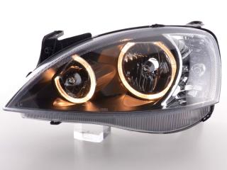 OPEL CORSA C - Přední světla ANGEL EYES DEPO - Černá
