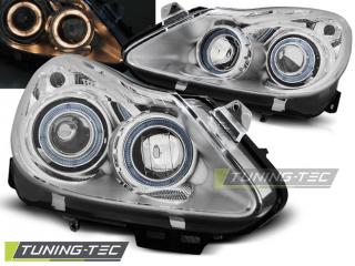 OPEL CORSA D 06-11 - Přední světla ANGEL EYES DEPO - Chromová