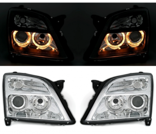 OPEL VECTRA C 02-05 - Přední světla ANGEL EYES H7/H7 DEPO - Chromová