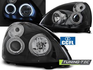 RENAULT CLIO 2 - Přední světla Angel Eyes CCFL - Černá