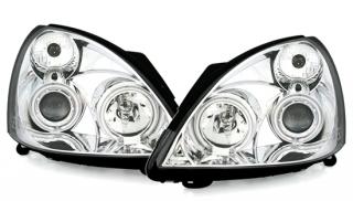 RENAULT CLIO 2 - Přední světla Angel Eyes CCFL - Chromová