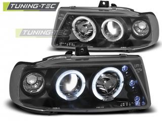 SEAT IBIZA 6K - Přední světla Angel Eyes - Černá
