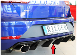 SEAT LEON 5F FR / CUPRA ST KOMBI 2017- Zadní difuzor RIEGER - Černá/Lesk