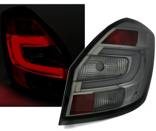 ŠKODA FABIA 2 - Zadní světla LIGHT BAR - Kouřová