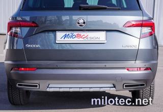 ŠKODA KAROQ - Dummy koncovky výfuku ABS - Alu/Brusch