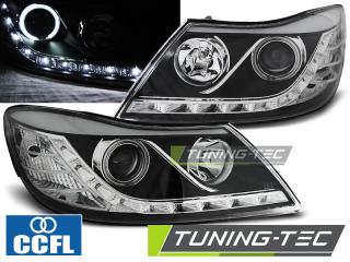 ŠKODA OCTAVIA 2 - Přední světla DAYLINE ANGEL EYES CCFL - Černá