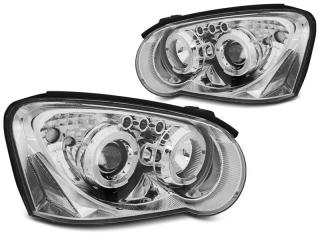 SUBARU IMPREZA 2 GD - Přední světla ANGEL EYES JUNYAN - Chromová